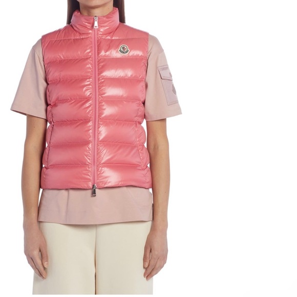 SOLD——Authentic New Moncler Ghany Nylon Laqué Down Puffer Vest - Picture 1 of 6